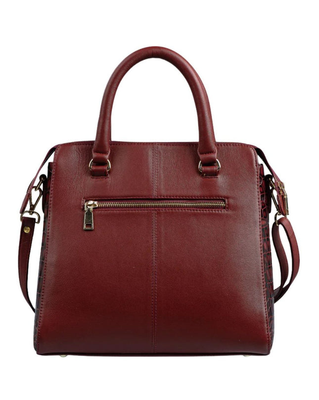 Burgundy Leather Satchel Bag