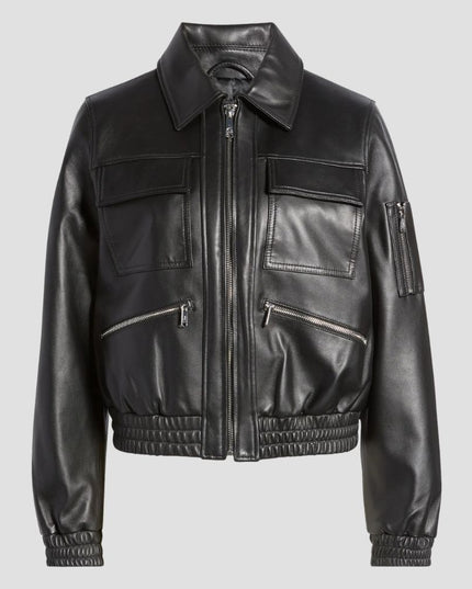 Leather Bomber Jacket