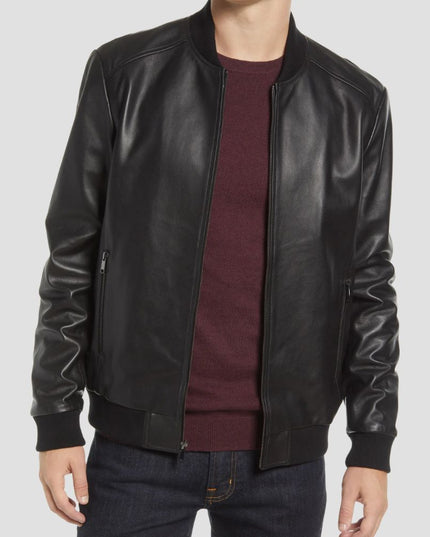 Leather Bomber Jacket
