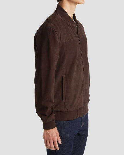 Suede Bomber Leather Jacket
