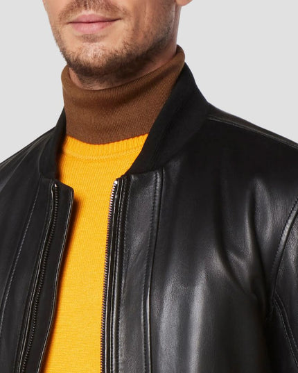 Macneil Leather Bomber Jacket