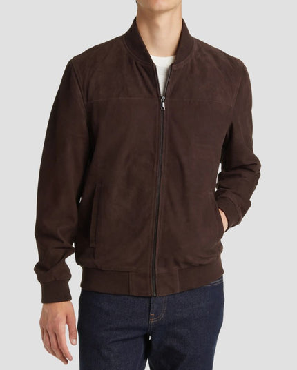 Suede Bomber Leather Jacket