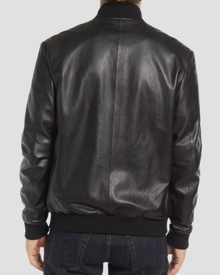 Leather Bomber Jacket