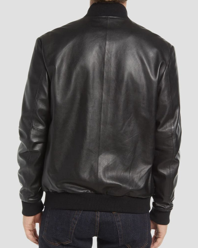 Leather Bomber Jacket