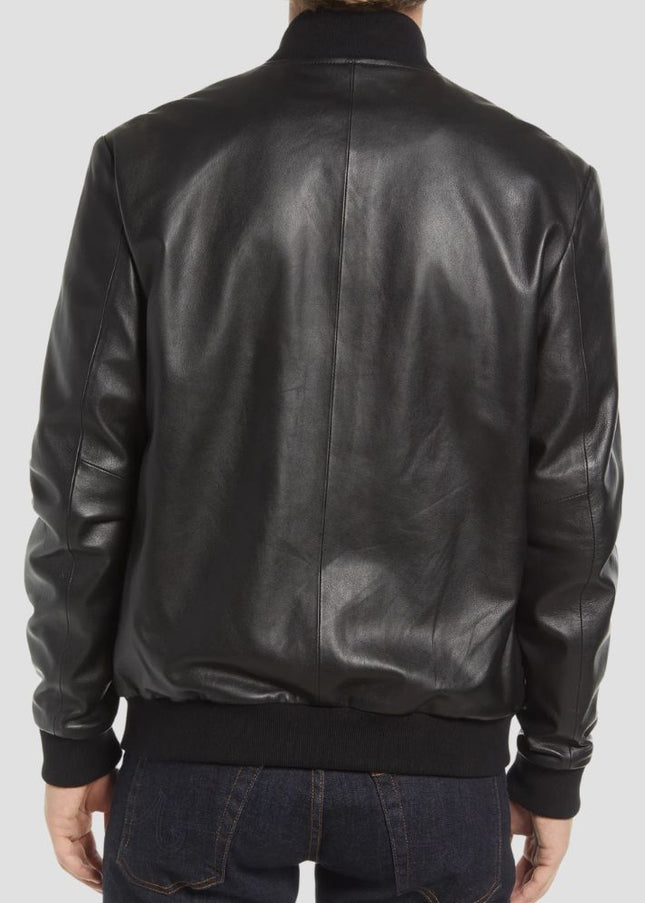 Leather Bomber Jacket