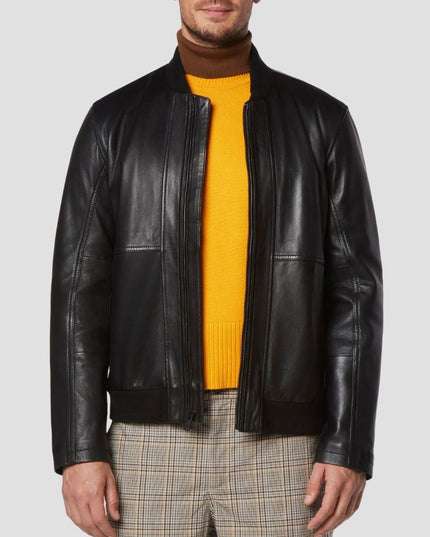 Macneil Leather Bomber Jacket