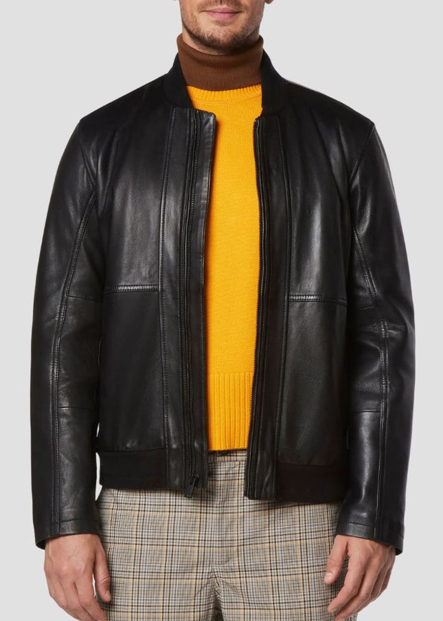 Macneil Leather Bomber Jacket