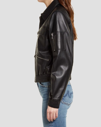 Leather Bomber Jacket