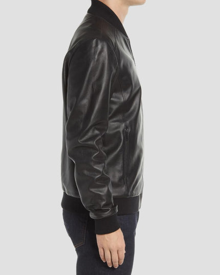 Leather Bomber Jacket