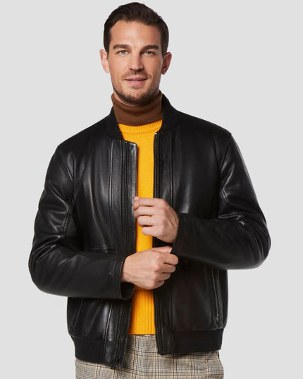 Macneil Leather Bomber Jacket