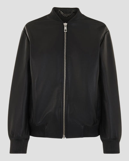 Laura Leather Bomber Jacket