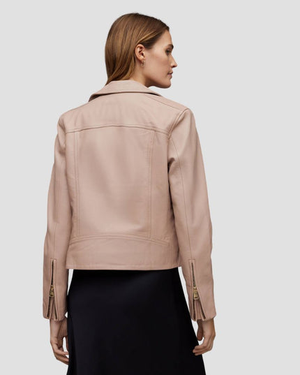 Dalby Slim Fit Leather Biker Jacket