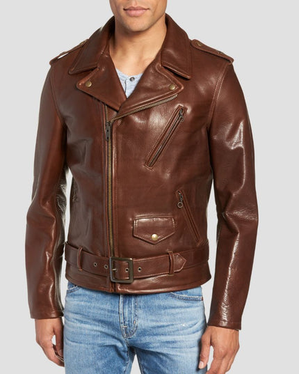 Cowhide Leather Moto Jacket