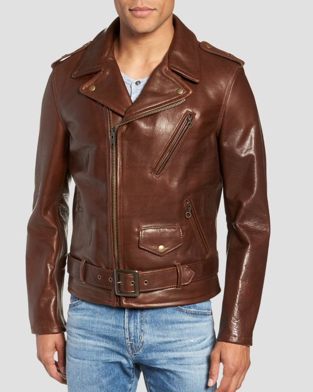 Cowhide Leather Moto Jacket