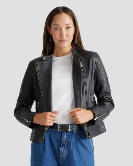 100% Leather Café Racer Jacket