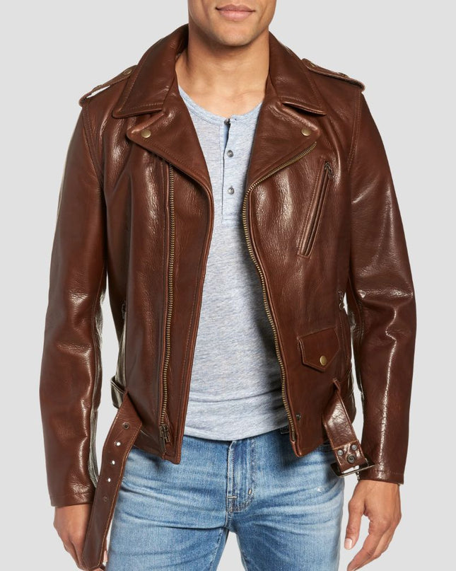 Cowhide Leather Moto Jacket