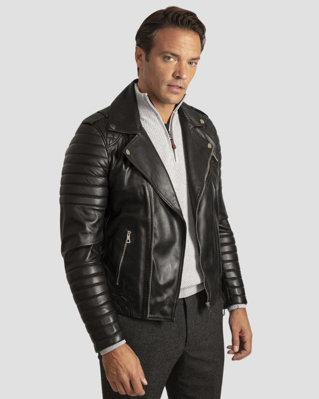 Black Motorcyclist Leather jacket