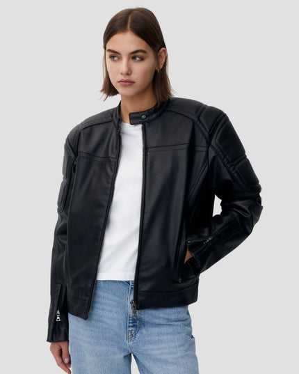 Faux Leather Biker Jacket