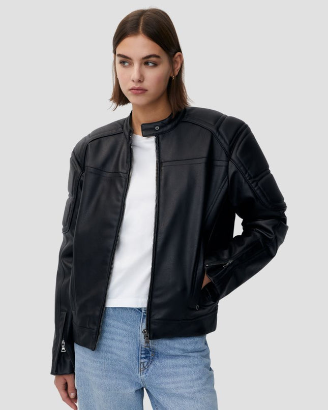 Faux Leather Biker Jacket