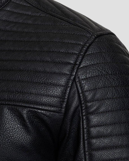 Men Black Biker Leather jacket