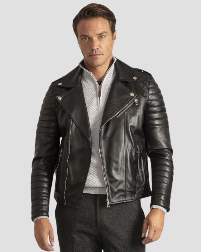 Black Motorcyclist Leather jacket