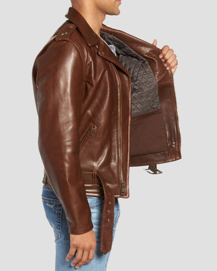 Cowhide Leather Moto Jacket
