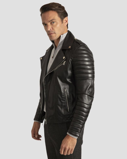 Black Motorcyclist Leather jacket