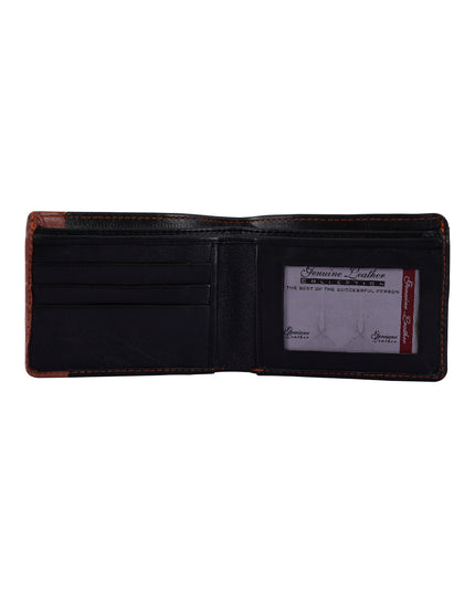 Buffalo Leather Wallet for Men – Black & Brown, 6 Compartments