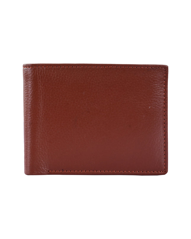 Buffalo Leather Wallet for Men – Brown Bifold, 5 Compartments