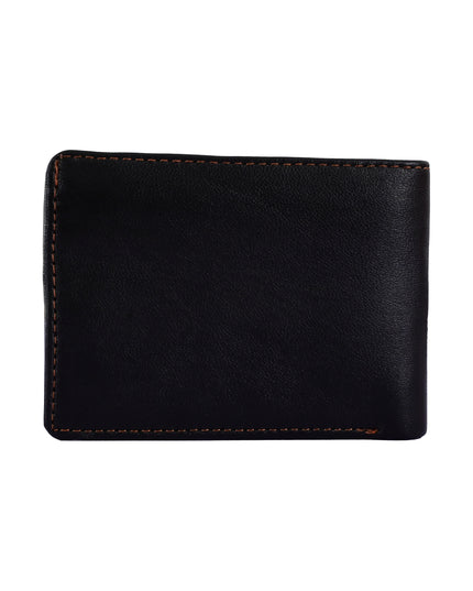 Buffalo Leather Wallet for Men – Black & Brown, 6 Compartments