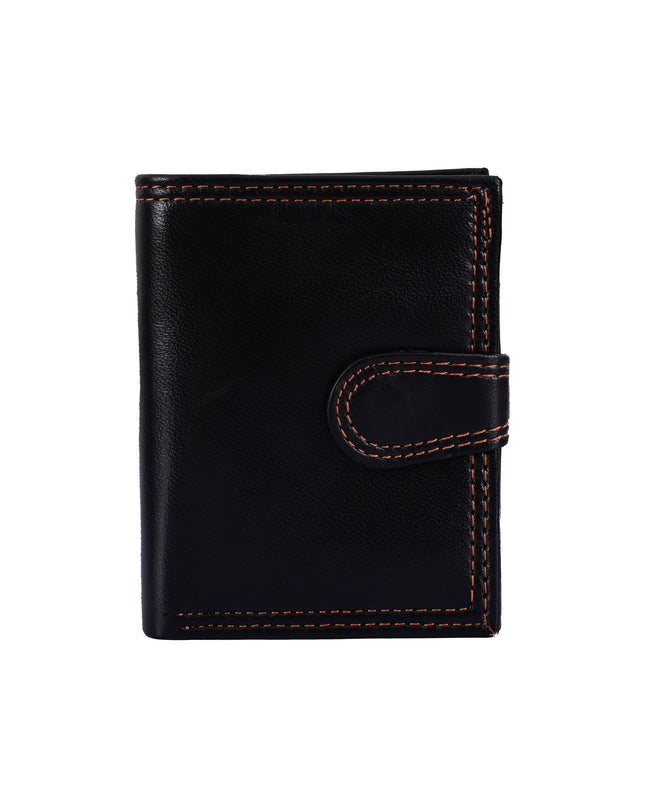 Buffalo Leather Wallet for Men – Black Bifold, 7 Compartments