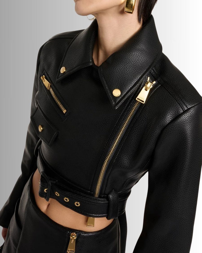 Black Cropped Jacket For Women