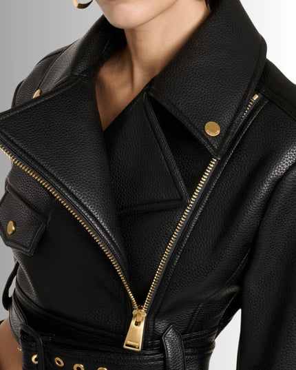 Black Cropped Jacket For Women