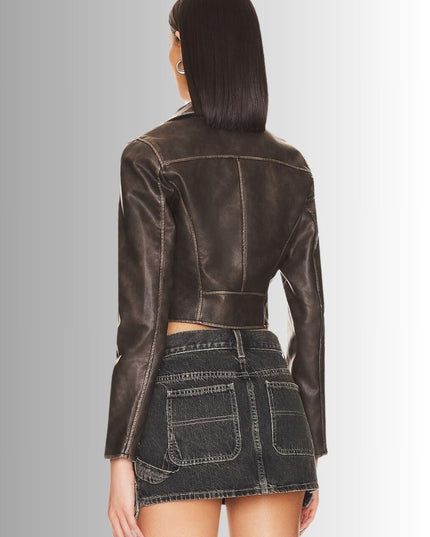 Cropped Brown Jacket For Women