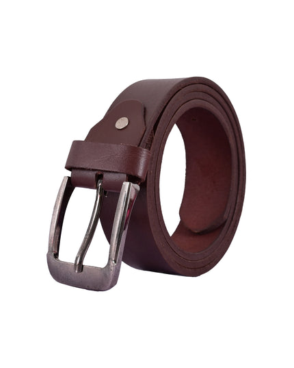 Classic Men’s Brown Leather Belt – Genuine Buffalo Leather