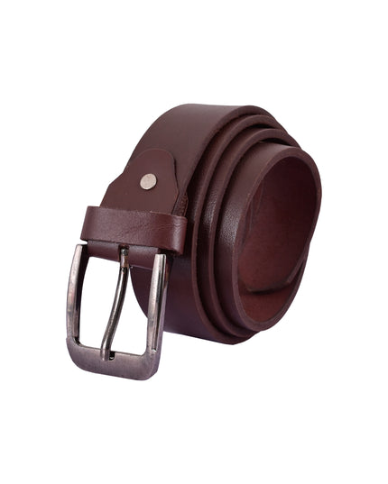 Classic Men’s Brown Leather Belt – Genuine Buffalo Leather