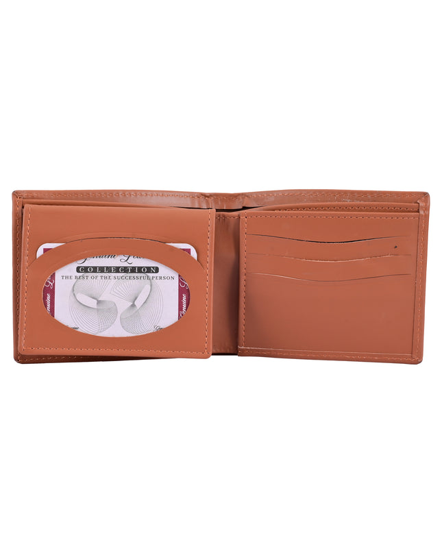 Brown Buffalo Leather Wallet for Men – Slim Bifold with 6 Compartments