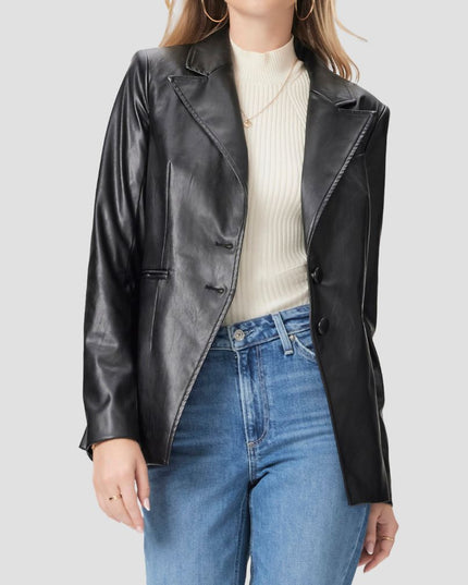 Charli Faux Leather Blazer