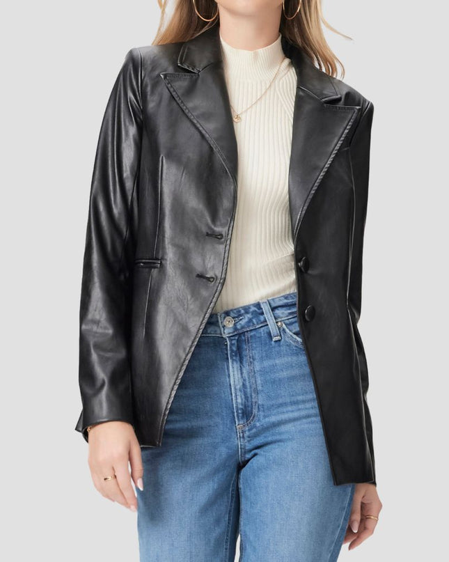 Charli Faux Leather Blazer