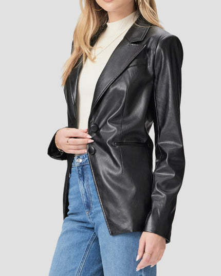 Charli Faux Leather Blazer