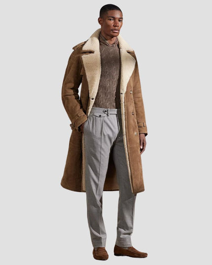 Sheepskin Trench Coat
