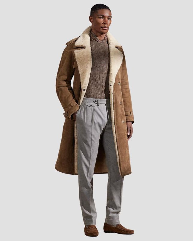 Sheepskin Trench Coat