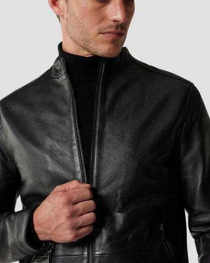 Clean Black Leather Jacket
