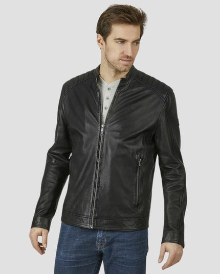 Men Black Leather jacket