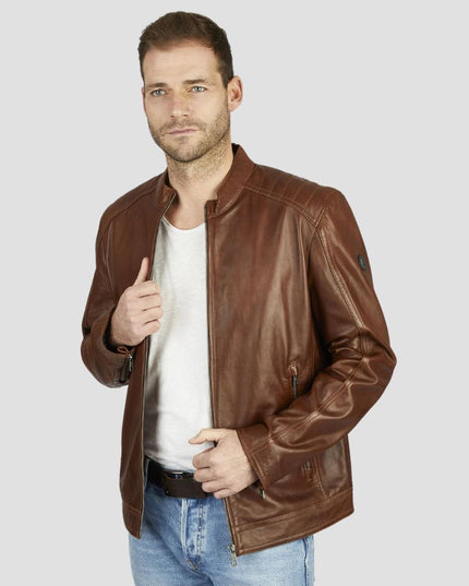 Men Brown Leather jacket