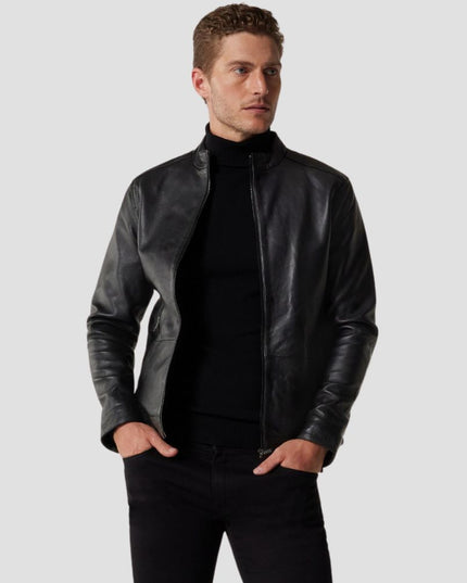 Clean Black Leather Jacket