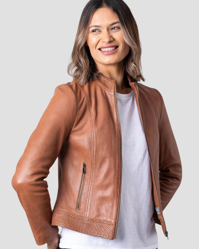 Anthorn Leather Jacket in Inca Tan