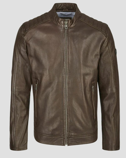 Dark Brown Fashion Leather jacket