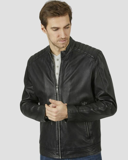 Men Black Leather jacket