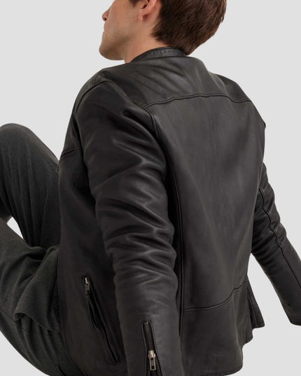 Leather Cafe Racer Jacket